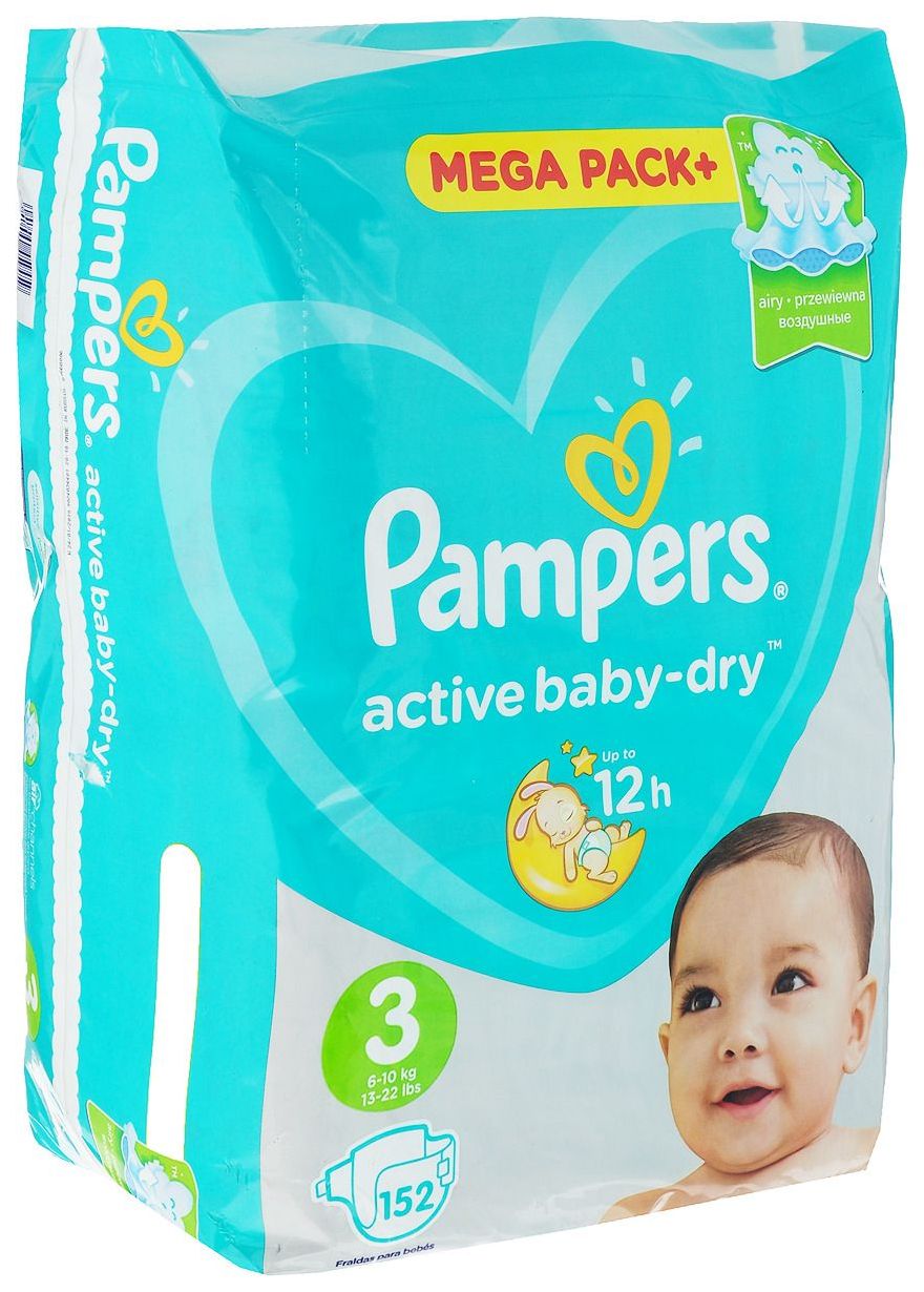 Pampers active baby 2024 dry 3 152