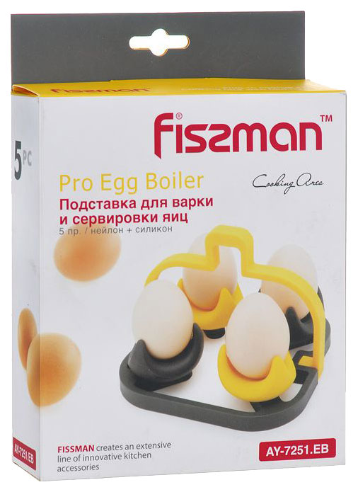 Подставка для яйца Fissman 7251 Желтый, черный
