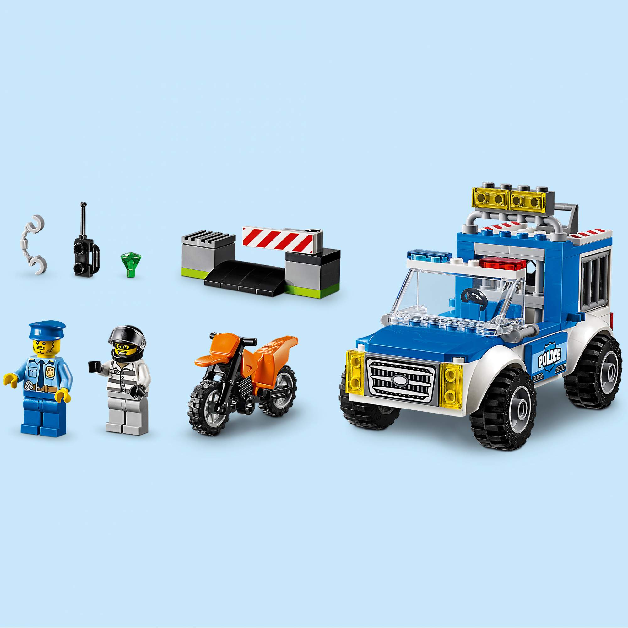 Lego junior police truck hot sale chase