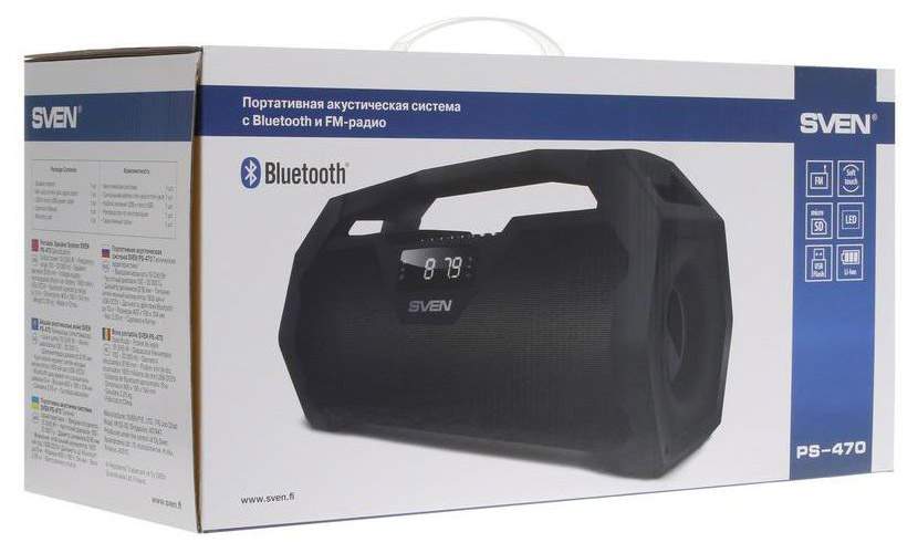 Sven ps 950 отзывы. Sven PS-470. Bluetooth колонка Sven PS-470. Портативная колонка Sven PS-370. Колонка Sven PS-465.