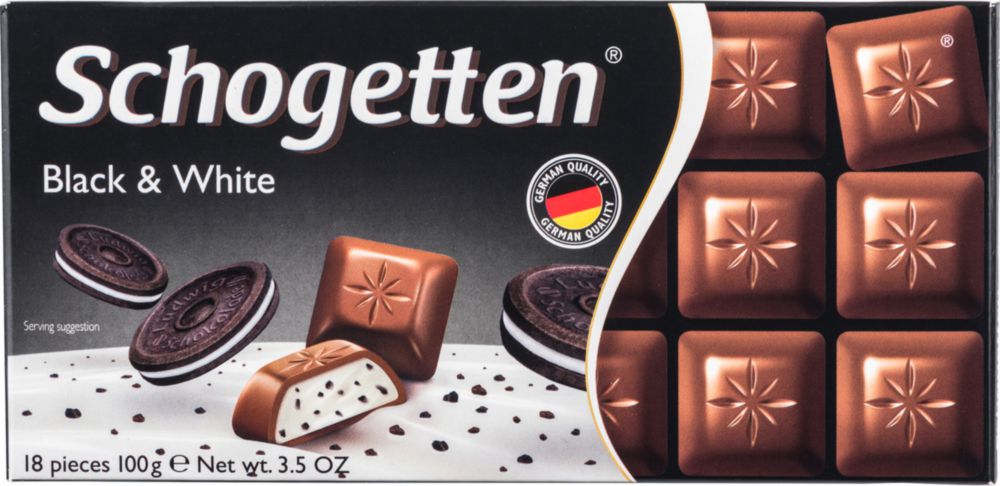 Шоколад молочный Schogetten black&white 100 г