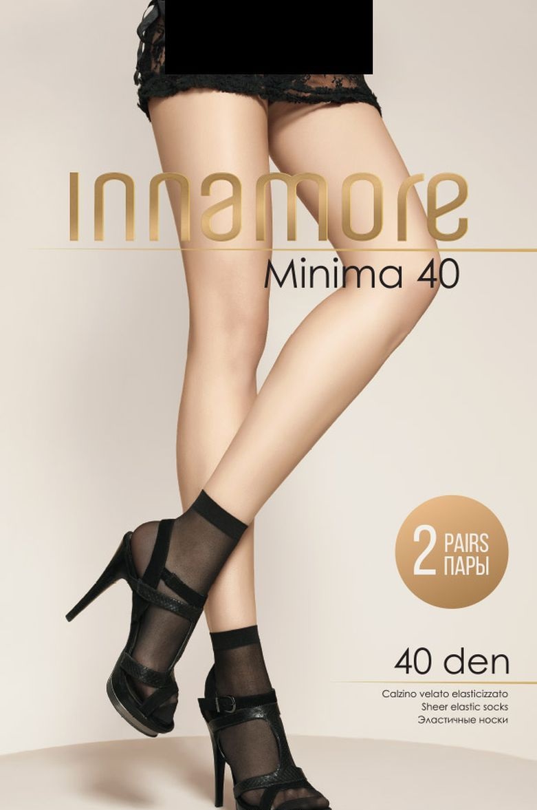 Носки женские Innamore носки 'Minima 40' nero черные one size