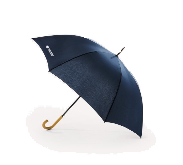 Зонт-трость с лого  KIA R8480AC592H ручка -дерево r138 см синий