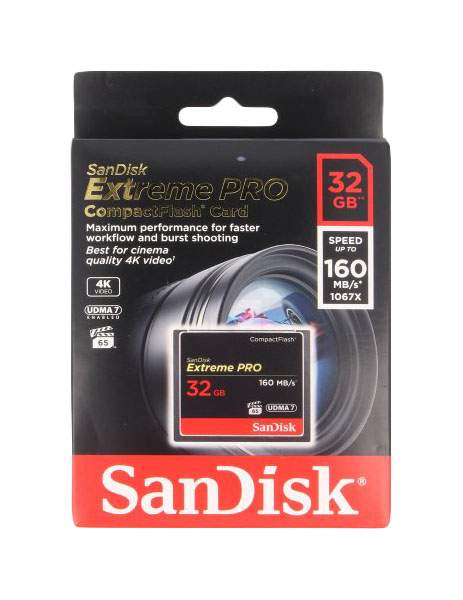 Карта памяти SanDisk Compact Flash EXTREME PRO SDCFXPS-032G-X46 32GB,  купить в Москве, цены в интернет-магазинах на sbermegamarket.ru