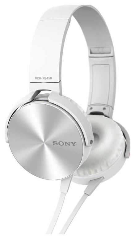 Наушники Sony MDR-XB450AP White, купить 