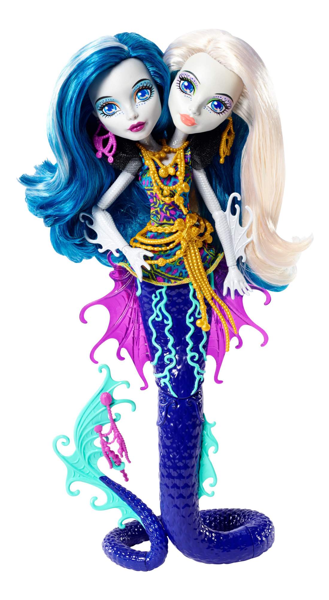 Купить кукла Monster High Пери и перл из серии большой кошмарный риф DHB47,  цены на Мегамаркет