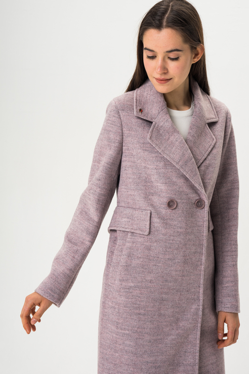 Пальто женское ElectraStyle 4-9009-306 розовое 44 RU
