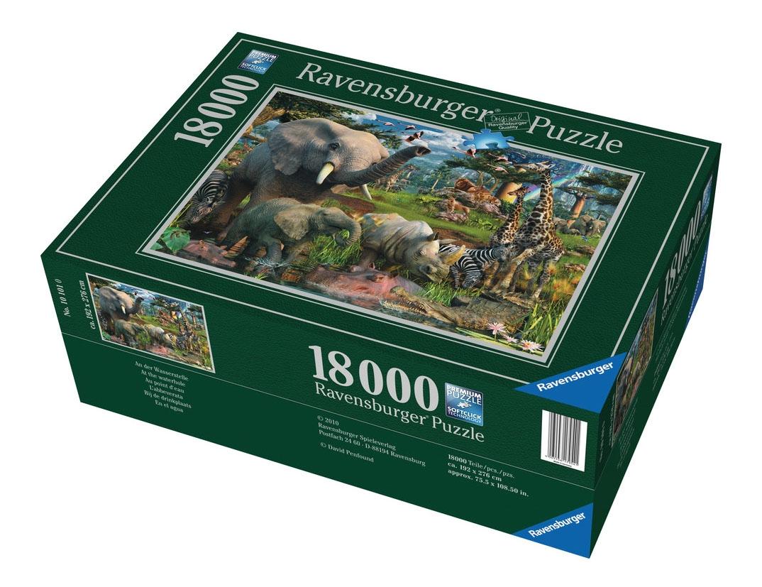 Озон пазлы. Пазлы Ravensburger 18000. Пазл «на водопое» 18000 деталей. Puzzle Ravensburger на водопое 18000. Puzzle Ravensburger на водопое.