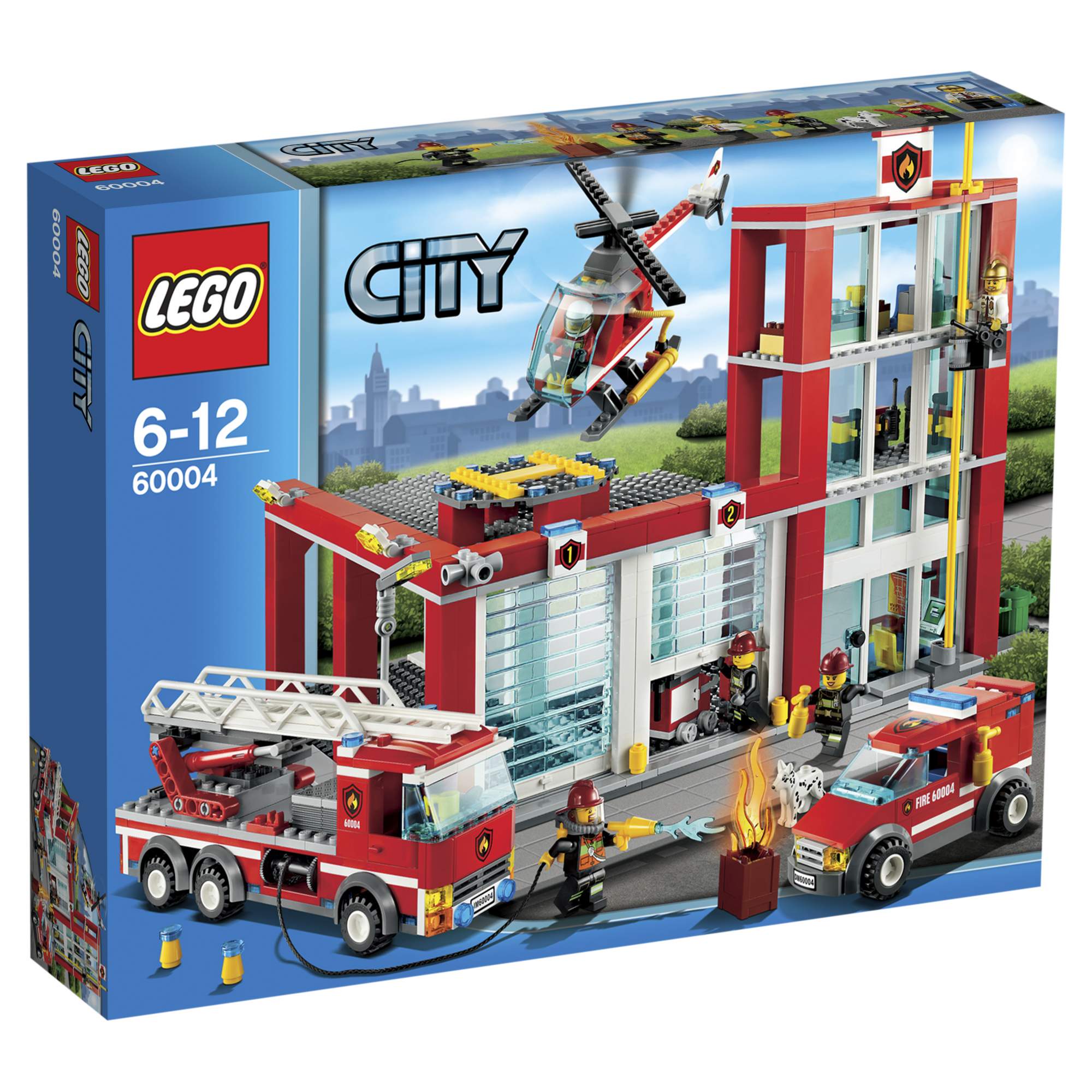 Купить конструктор LEGO City Fire Пожарная часть (60004), цены на  Мегамаркет | Артикул: 100000075846