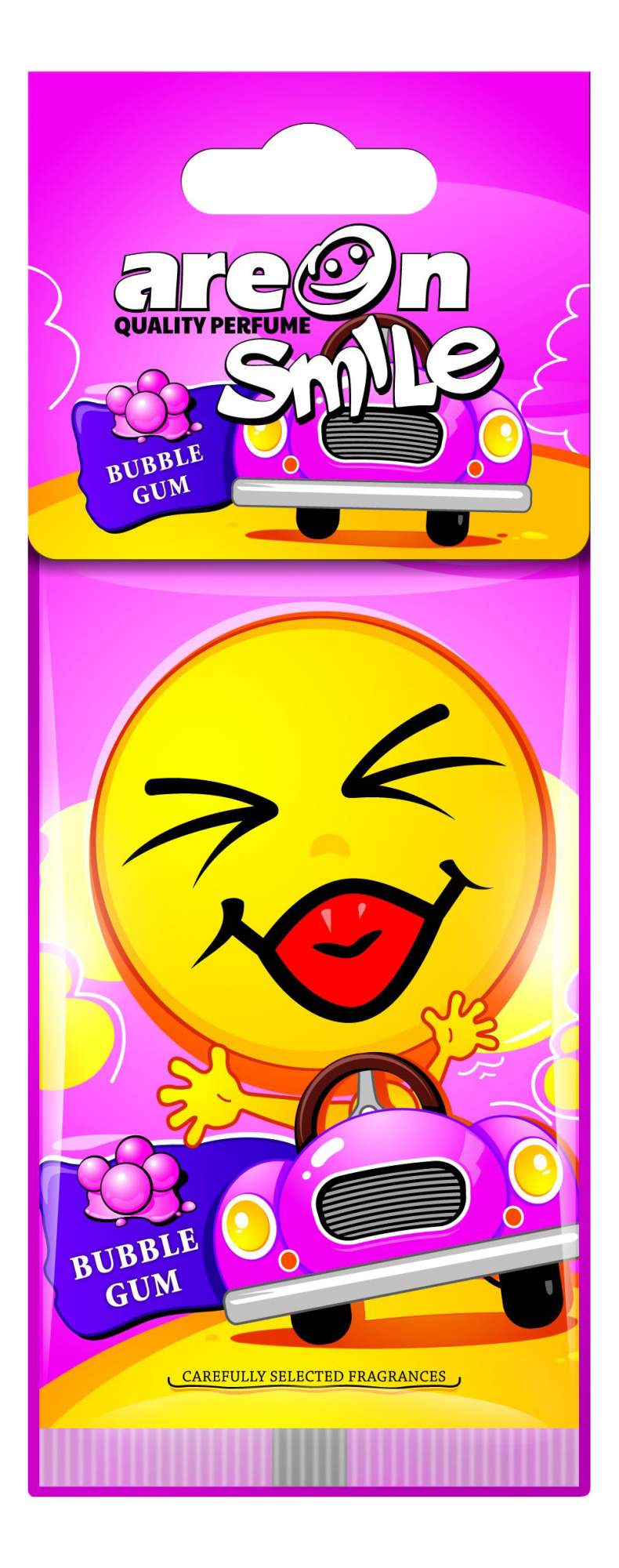 Ароматизатор бумажный AREON SMILE RING Bubble Gum бабл гам ASD12 (704-SMR-312) (10)