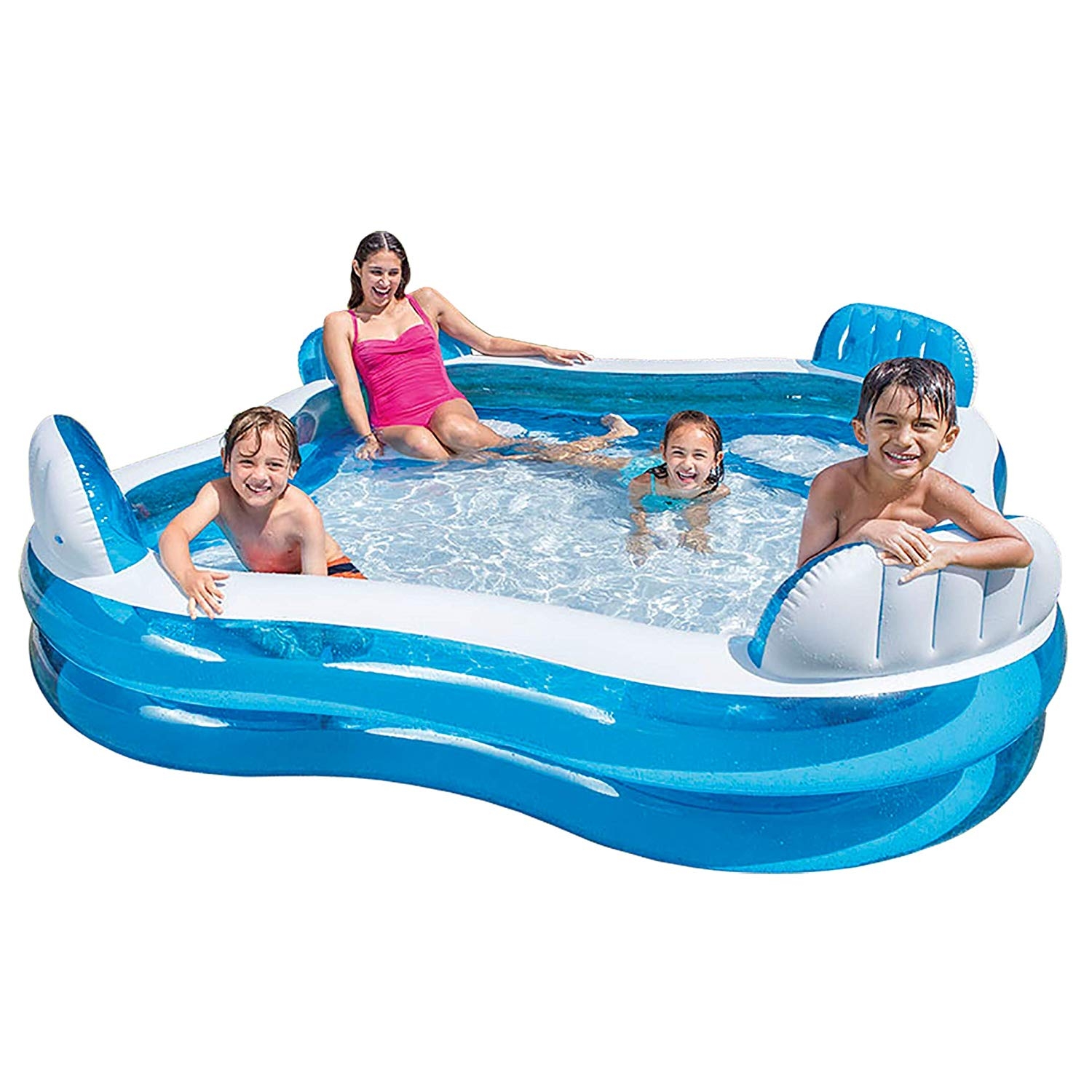 Бассейн надувной INTEX Swim Center Family Lounge Pool Blue Water 56475