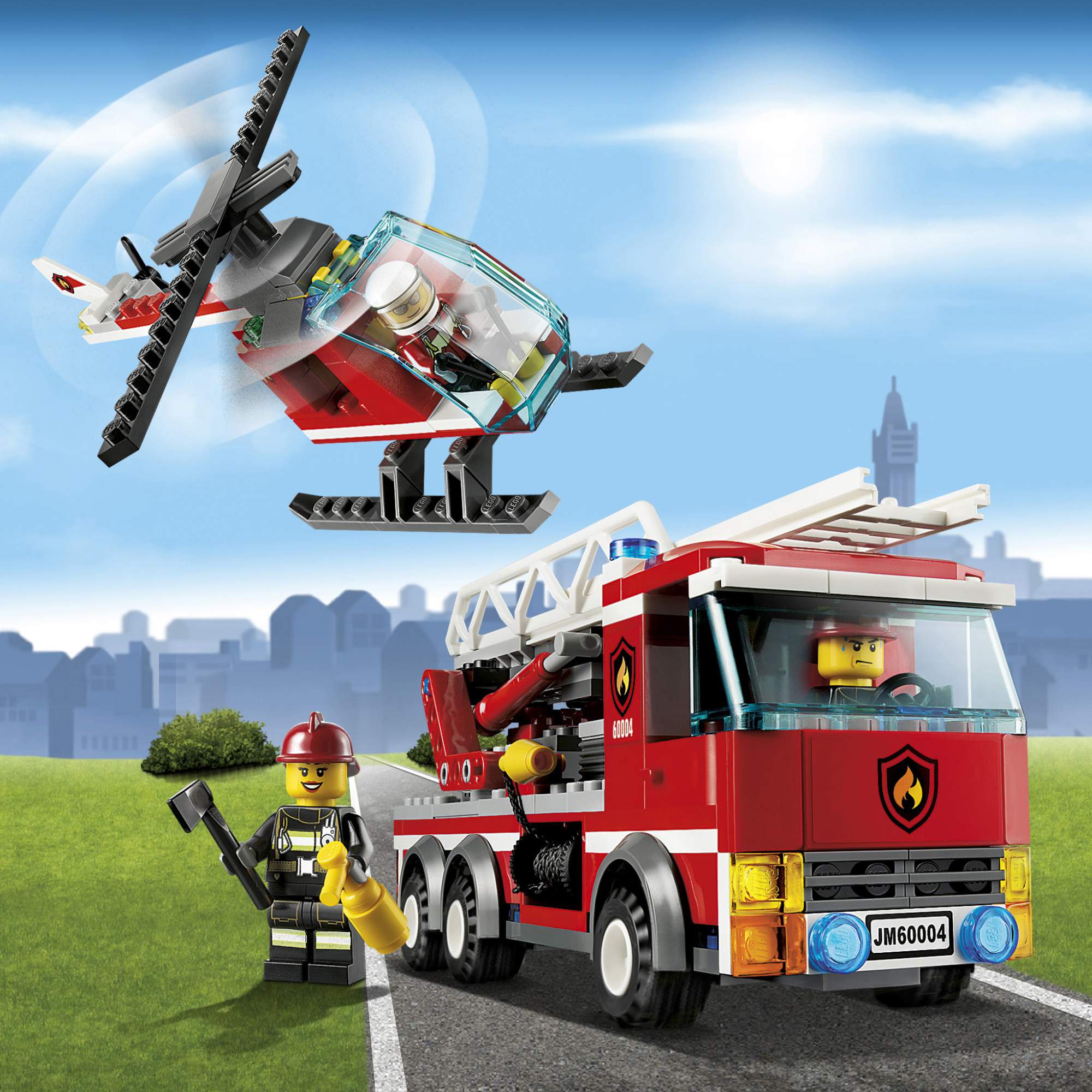 Купить конструктор LEGO City Fire Пожарная часть (60004), цены на  Мегамаркет | Артикул: 100000075846