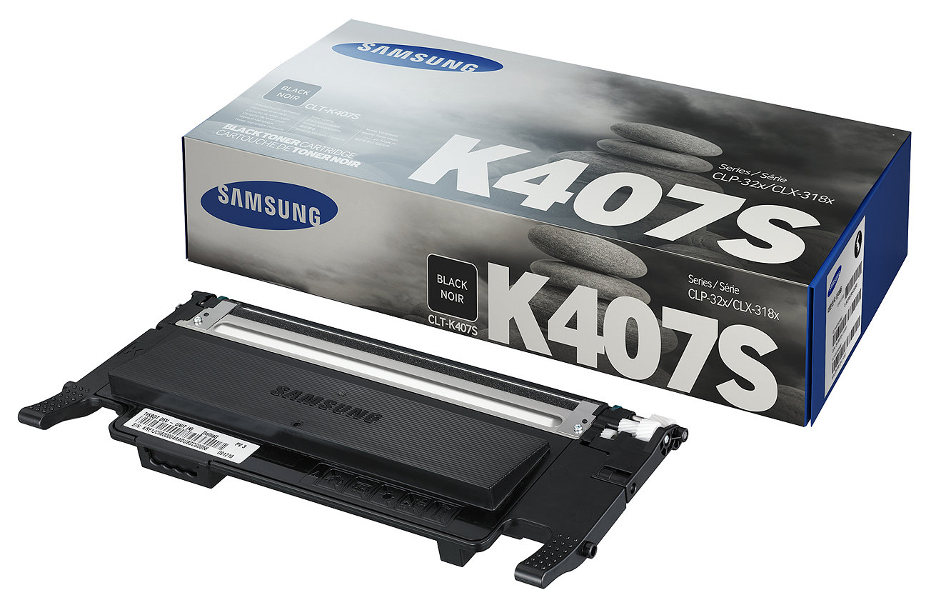 Картридж для лазерного принтера Samsung CLT-K407S, черный, оригинал