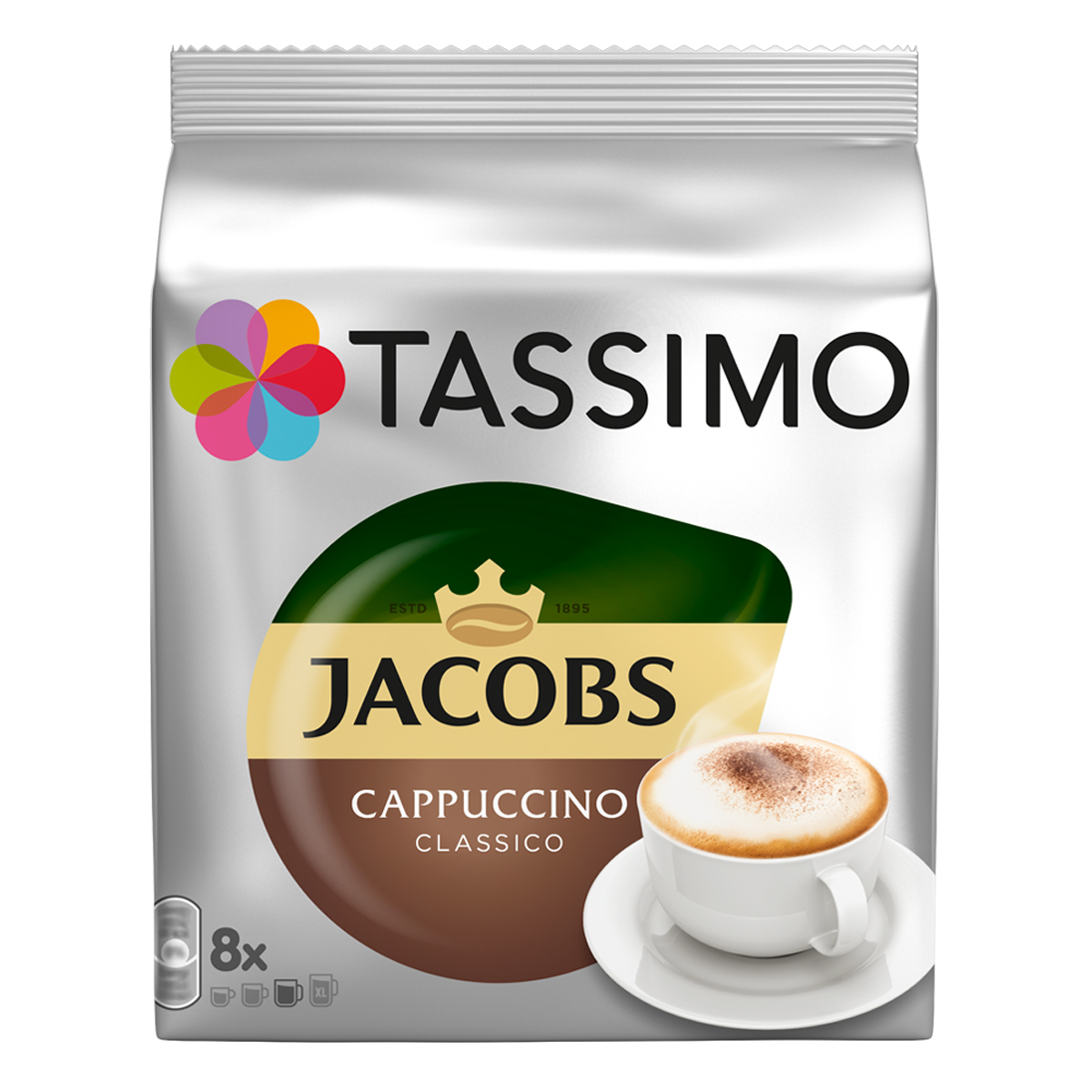 Кофе в капсулах Tassimo jacobs cappuccino classico 8 капсул для кофемашин