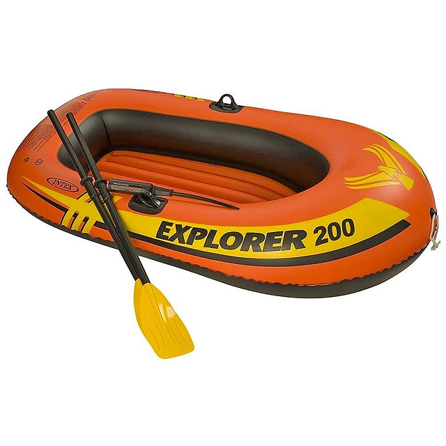 Лодка Intex Explorer 200 Set 1,85 x 0,94 м orange - купить в Москве, цены на Мегамаркет