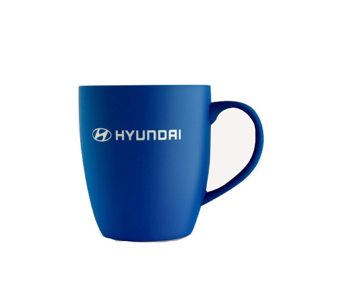Кружка с покрытием софт-тач и лого Hyundai-Kia R8480AC583H синяя