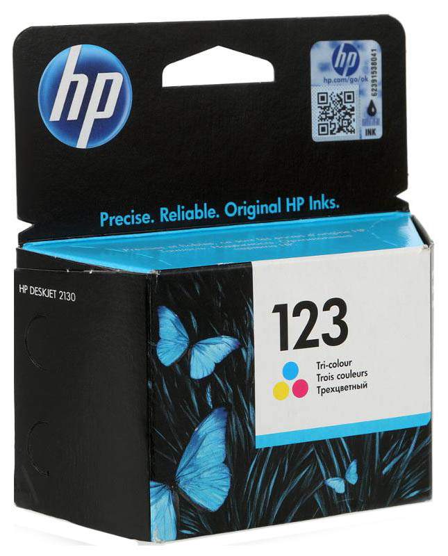 Картридж для струйного принтера HP 123 (F6V16AE) цветной, оригинал