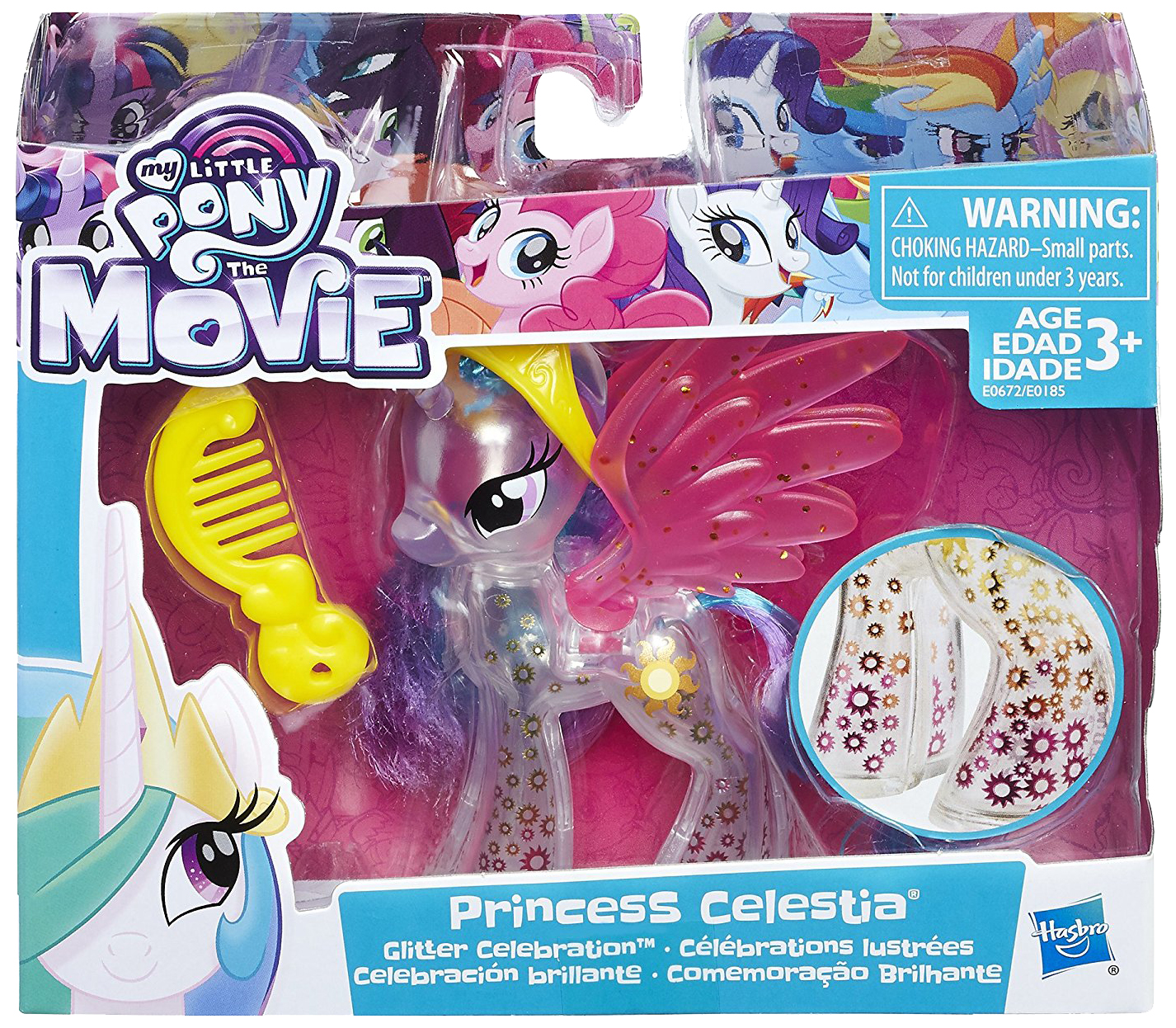 Фигурка Hasbro My little Pony Блестящие принцессы Princess Celestia  E0672/E0185 – купить в Москве, цены в интернет-магазинах на Мегамаркет