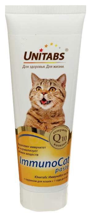Витаминизированная паста для кошек Unitabs ImmunoCat, с таурином 150 мл