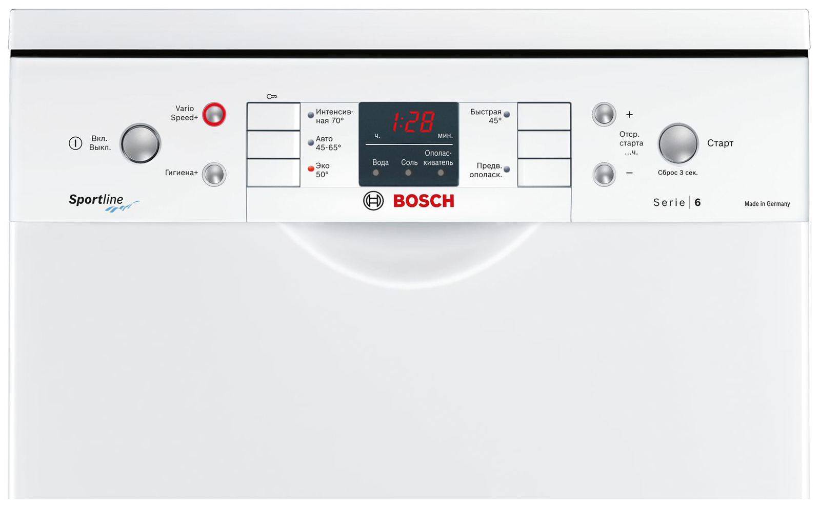 Посудомоечная машина 45 см Bosch SPS58M12 white – купить в Москве, цены в  интернет-магазинах на Мегамаркет