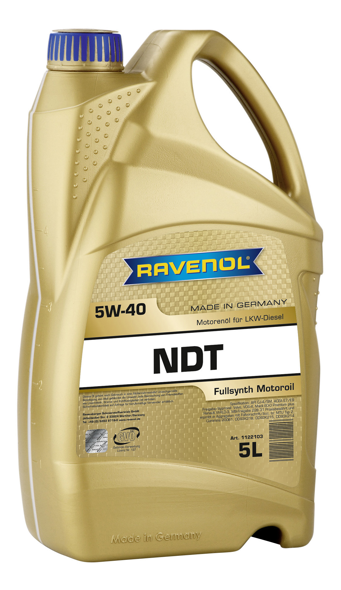 Моторное масло Ravenol NDT SAE 5W-40 5л - купить в Москве, цены на  Мегамаркет | 100000415448