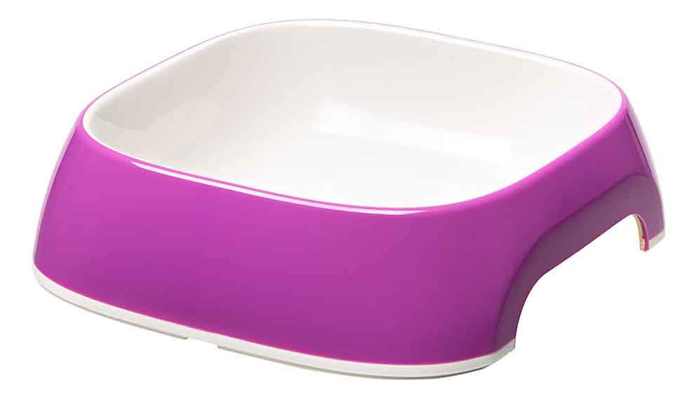 Одинарная миска для кошек и собак Ferplast, пластик, резина, фиолетовый, 0.2 л