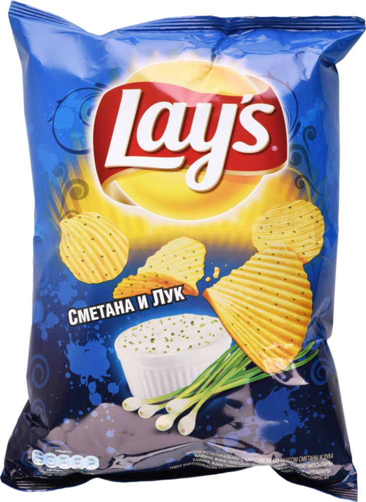 Картофельные чипсы Lay's сметана и лук 150 г