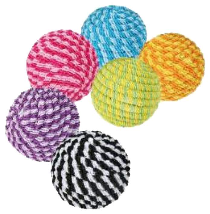 Мячи спиральные для кошек TRIXIE нейлон, в ассортименте, 4 см, 54 шт