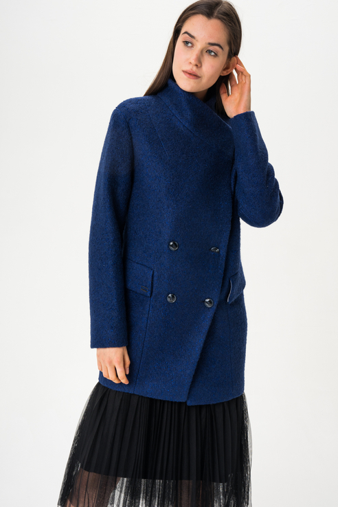 Пальто женское ElectraStyle 3-7004/4-225 синее 44 RU
