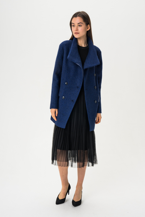 Пальто женское ElectraStyle 3-7004/4-225 синее 44 RU