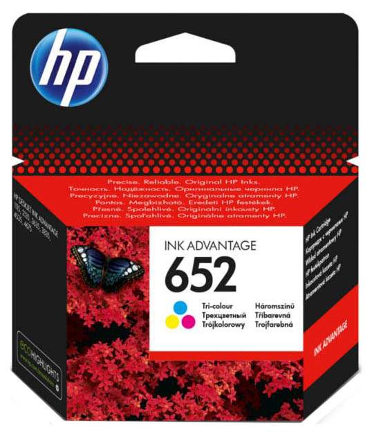 Картридж для струйного принтера HP 652 (F6V24AE) цветной, оригинал