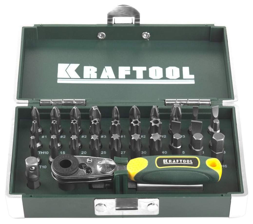 Набор бит для дрелей, шуруповертов Kraftool 26065-H33 - купить в По инструментам, цена на Мегамаркет