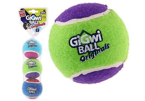 Игрушка-пищалка для собак GiGwi Три мяча, длина 6.3 см