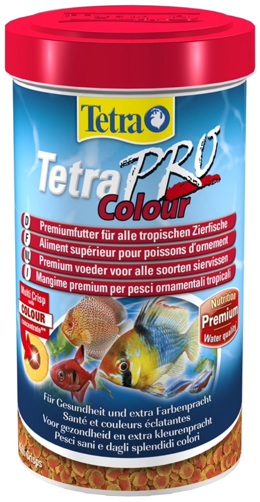 Корм для декоративных рыб Tetra Pro Color Crisps, улучшение окраса, чипсы, 500 мл
