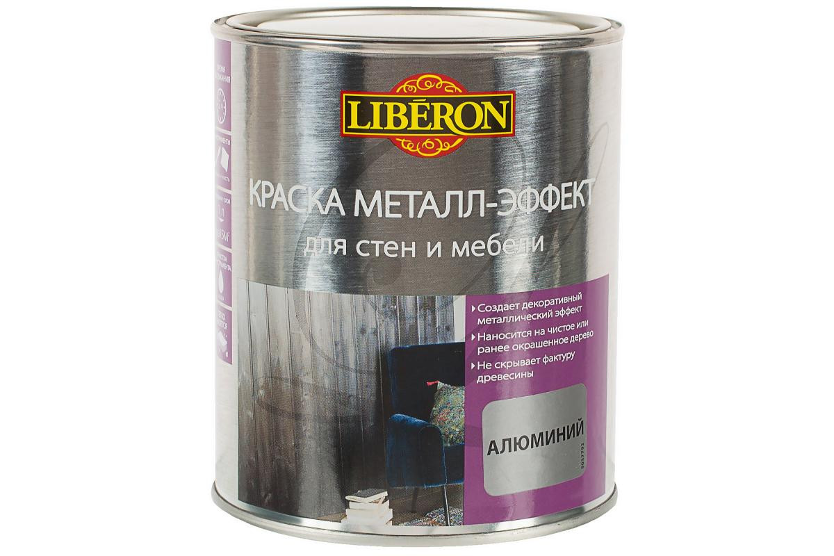 Краска Liberon Металл-Эффект, белое золото, 0,9 л