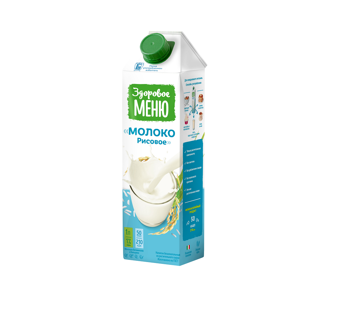 Молоко рисовое Здоровое Меню 1 л