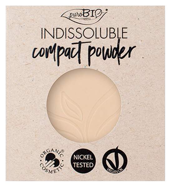 Пудра PuroBio REFILL INDISSOLUBLE compact powder 02 розовый 9 г