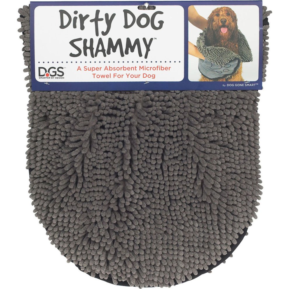 Полотенце для собак Dog Gone Shammy, микрофибра, серое, 33 х 79 см