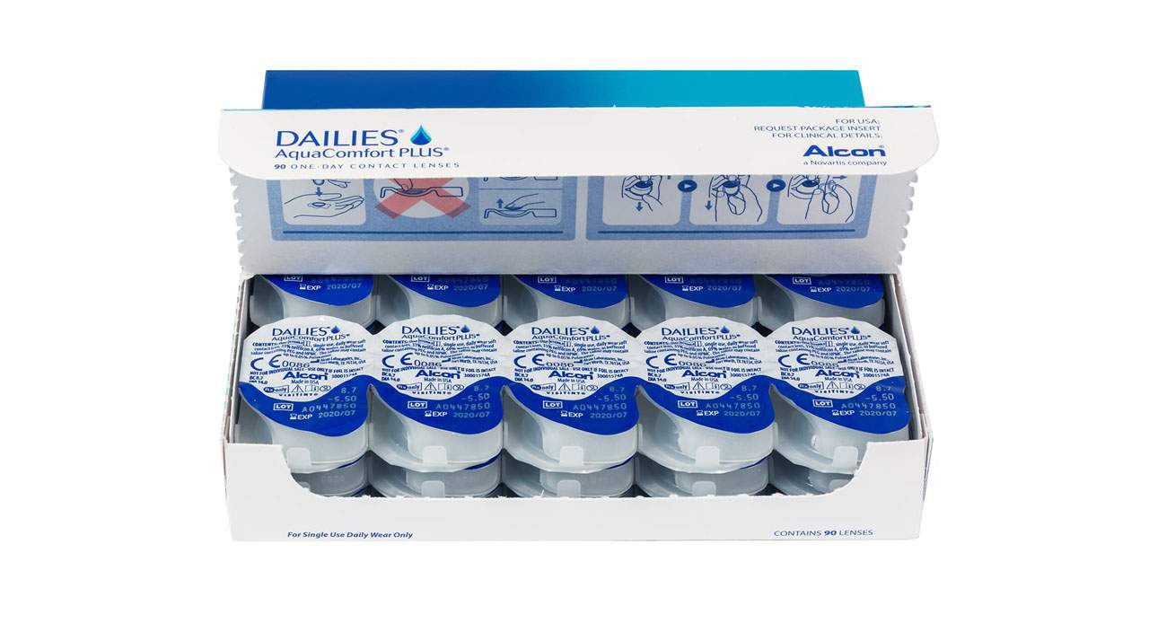 Контактные линзы ALCON Dailies AquaComfort Plus 30 линз -4,00