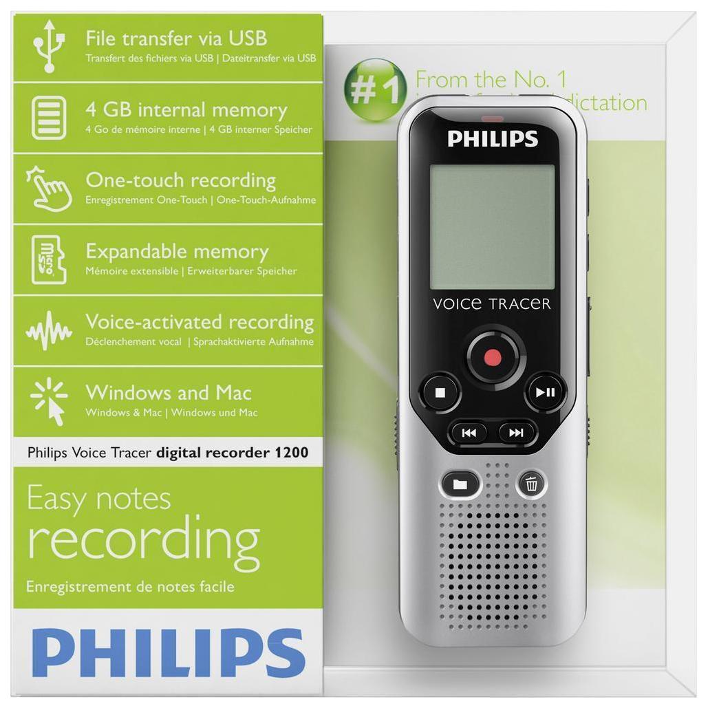 Диктофон цифровой Philips DVT1200, купить в Москве, цены в  интернет-магазинах на Мегамаркет