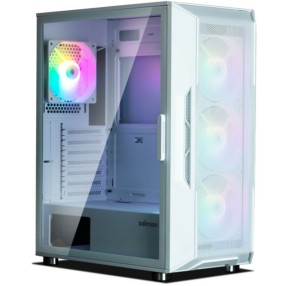 Корпус MidiTower Zalman I3 NEO white (ATX, front mesh, USB2.0 x1, USB3.0x2, 4x120mm RGB fa, купить в Москве, цены в интернет-магазинах на Мегамаркет