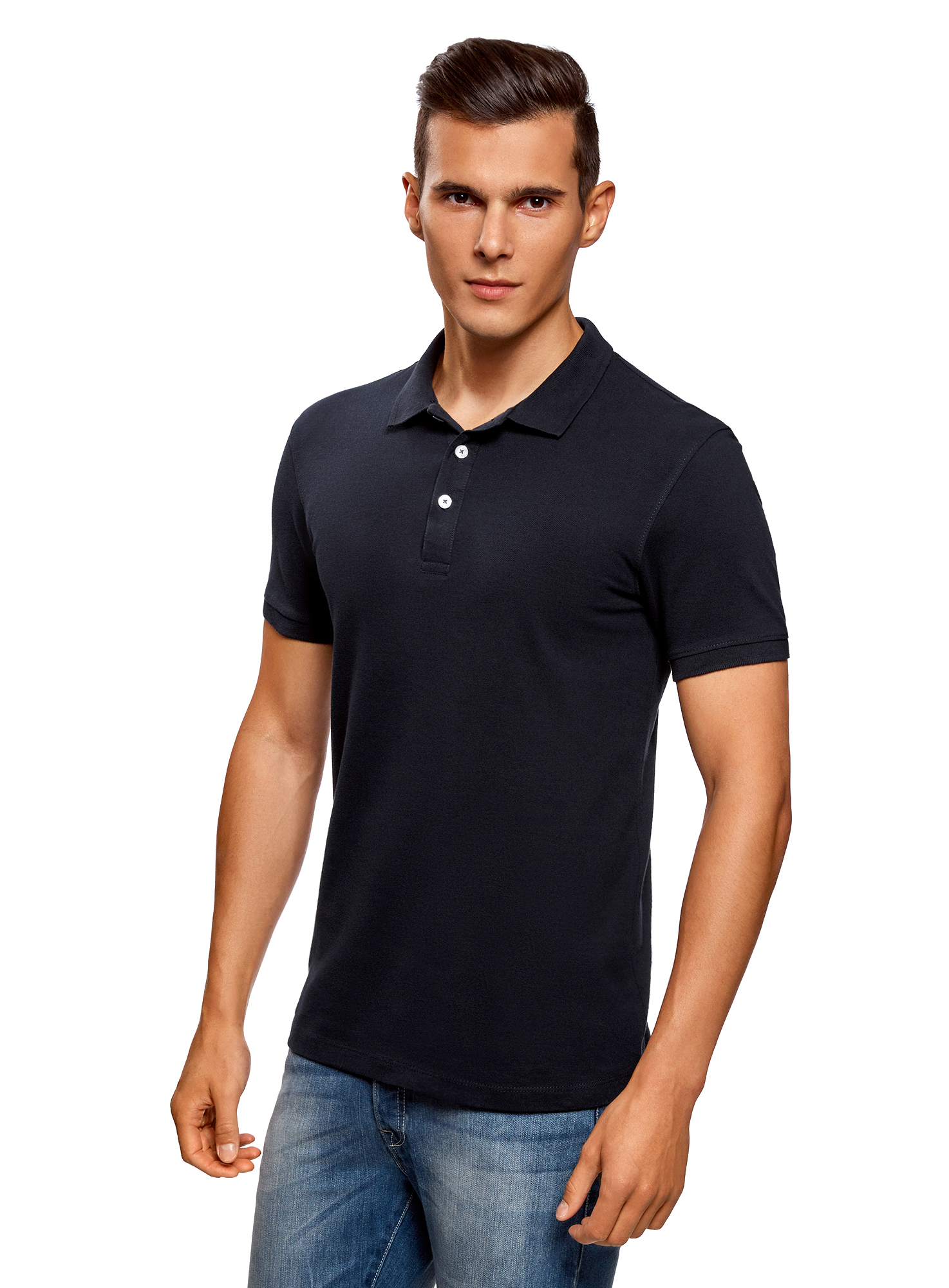 Комплект футболок-поло мужских oodji 5B422001T2 синих XS
