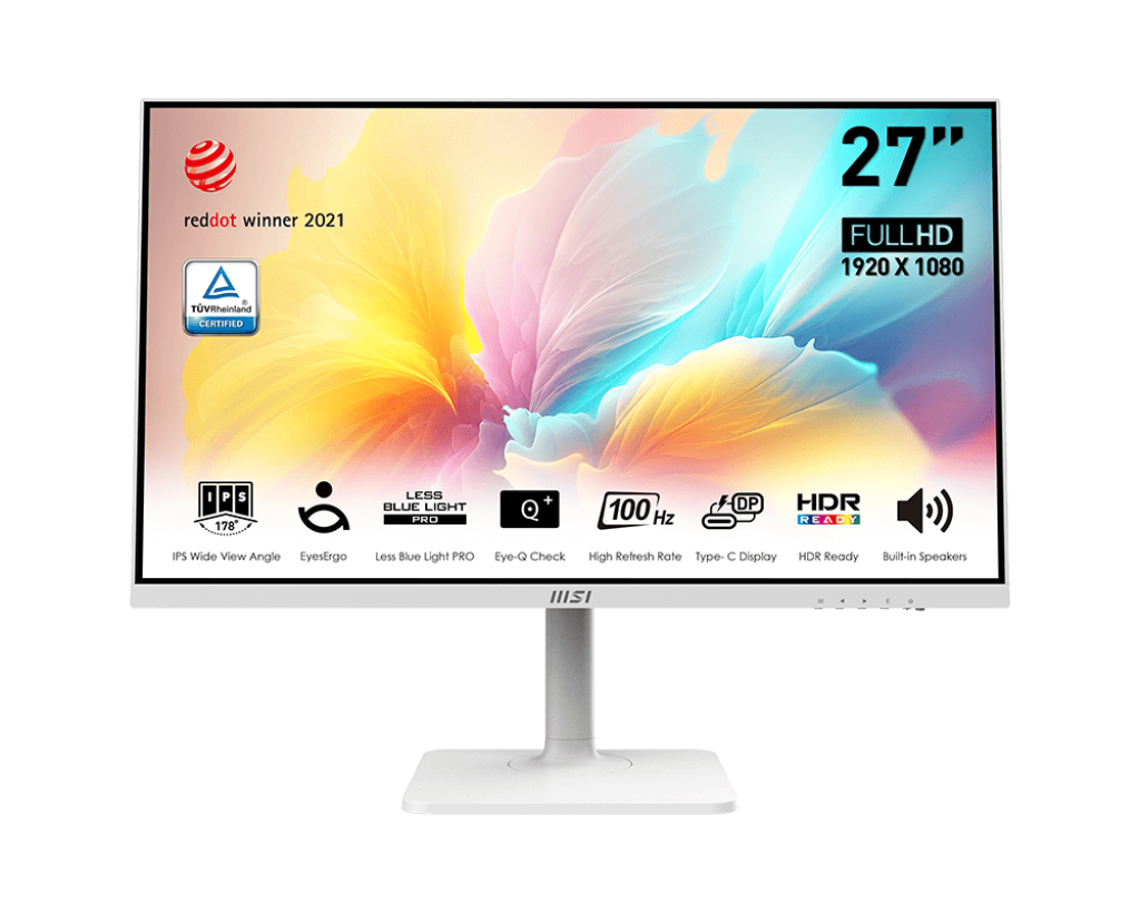 27" Монитор MSI Modern MD2712PW белый 100Hz 1920x1080 IPS – купить в Москве, цены в интернет-магазинах на Мегамаркет