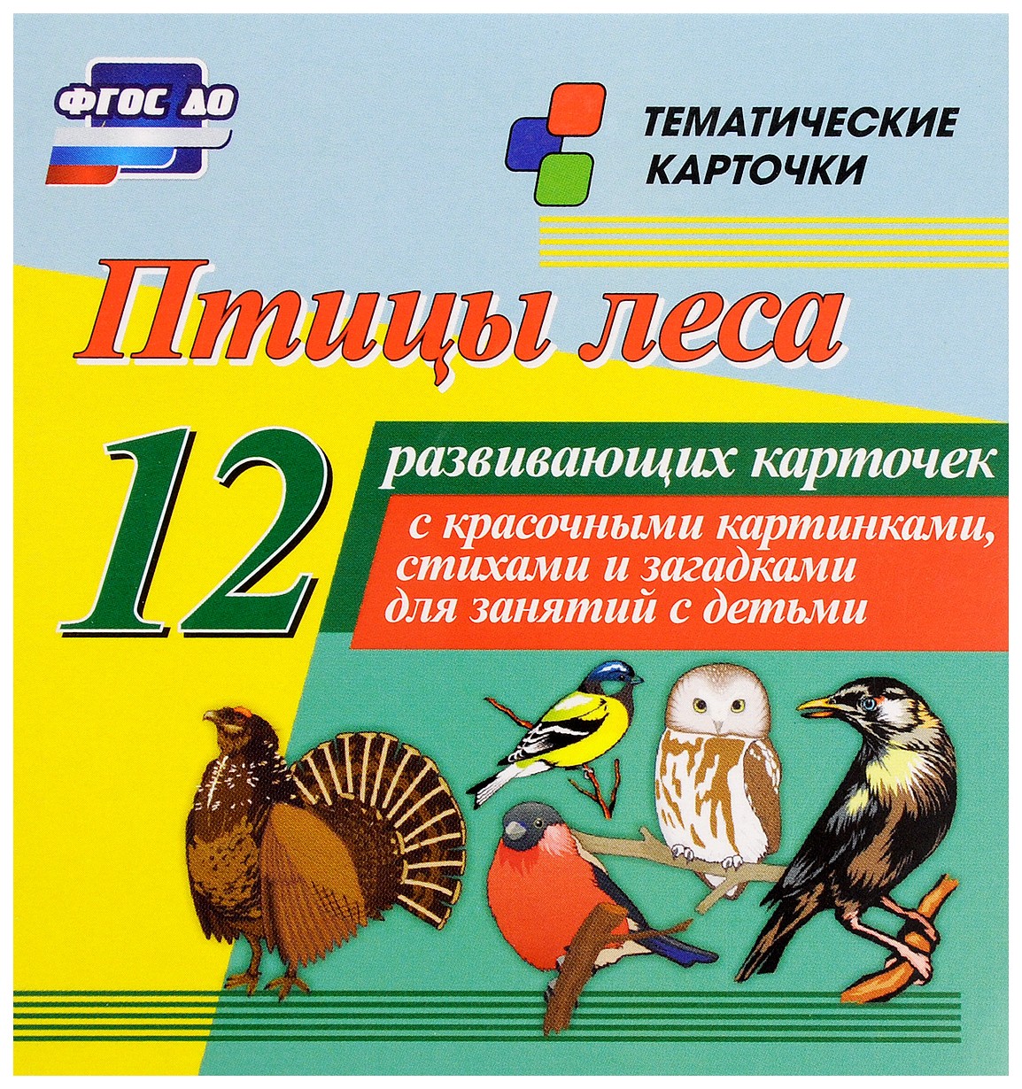 Птицы леса: 12 развивающих карточек с красочными картинками, стихами и  загадками для занят - купить подготовки к школе в интернет-магазинах, цены  на Мегамаркет | Н-224