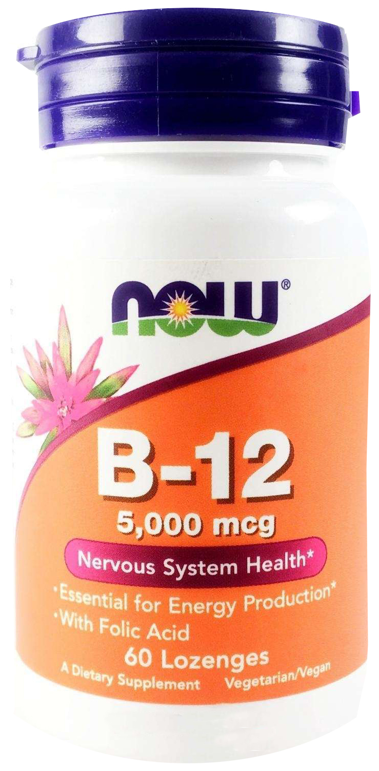 Витамин B Now B-12 5000 мкг 60 пастилок
