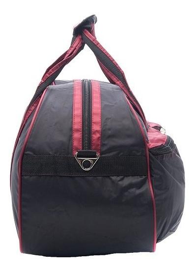 Дорожная сумка Polar П05 черная/бордовая 54 x 29 x 34