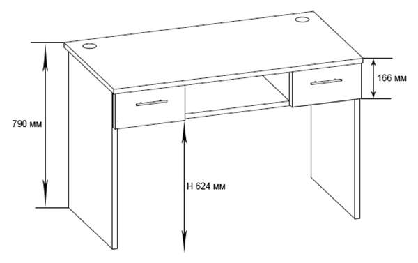 Компьютерный стол СОКОЛ КСТ-107.1 КСТ1071 Б, белый