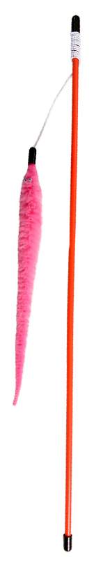 Дразнилка для кошек Triol Неоновый хвостик пластик, полиэстер, в ассортименте, 54 см