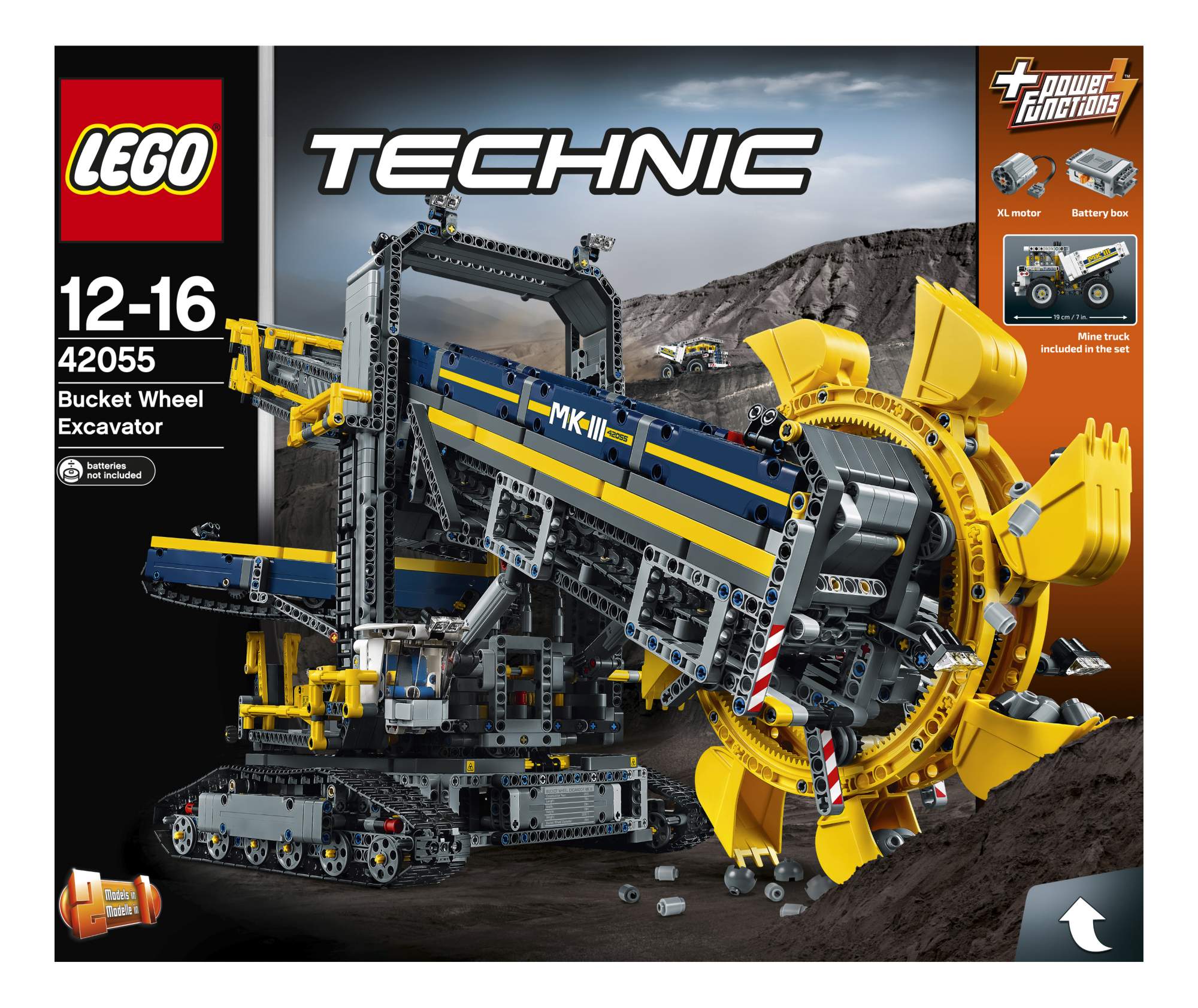 Купить конструктор LEGO Technic Роторный экскаватор (42055), цены на  Мегамаркет | Артикул: 100000075351