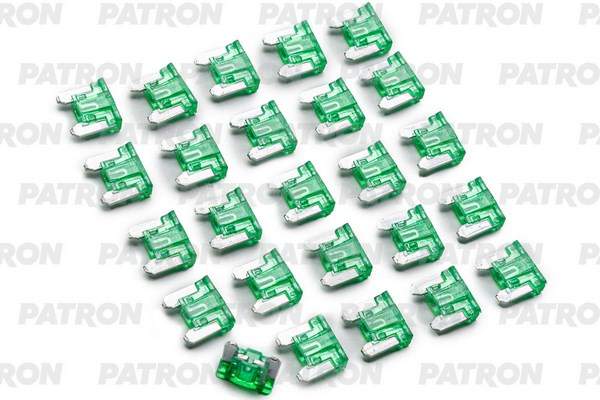 Предохранитель пласт.коробка 25шт LOW PROFILE MINI Fuse 30A зеленый PATRON PFS090 - купить в zatormozi77.ru, цена на Мегамаркет